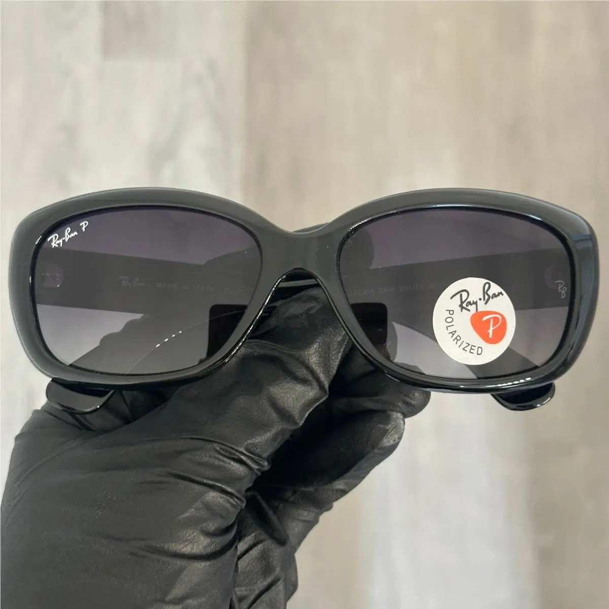Ray-ban Jackie Ohh Black Grey Gradient Polarized 58mm Sunglasses RB4101