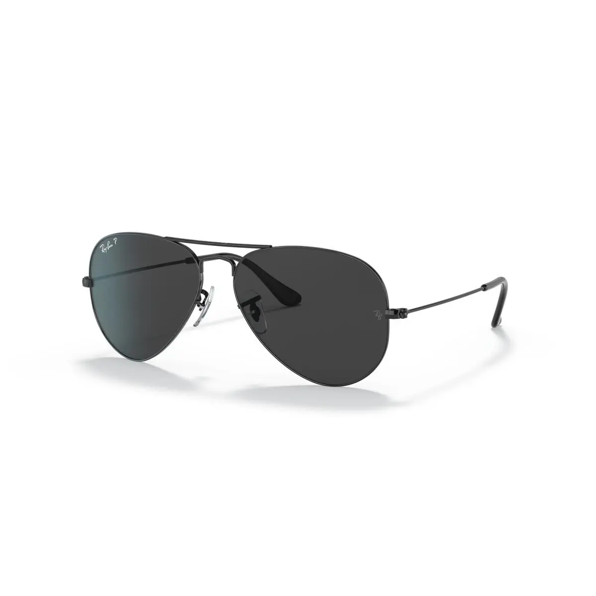 Ray-ban Aviator Total Black Polarized 58 mm Sunglasses RB3025 002/48 58-14