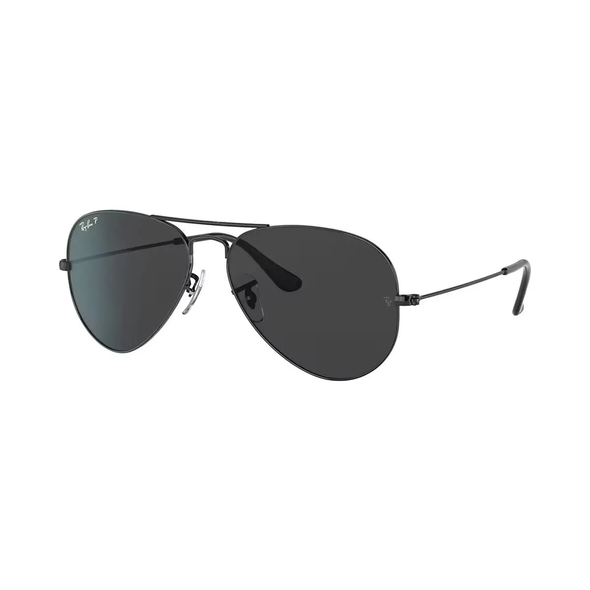 Ray-ban Aviator 58mm Unisex Polarized Sunglasses Black Black Lens - RB3025