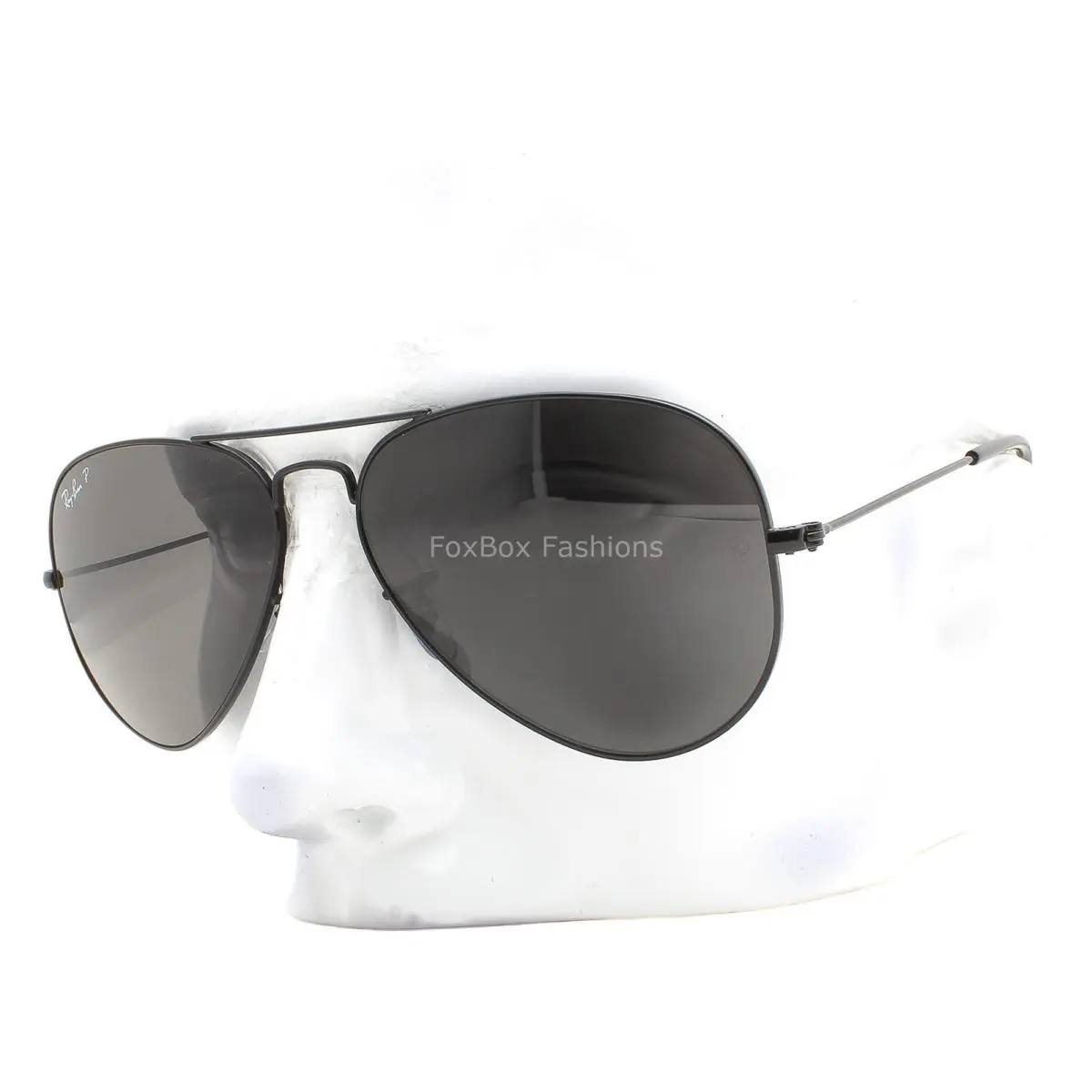 Ray-ban Aviator Sunglasses RB3025 002/48 Shiny Black Polarized Glass 58mm Wcase by Ray-Ban