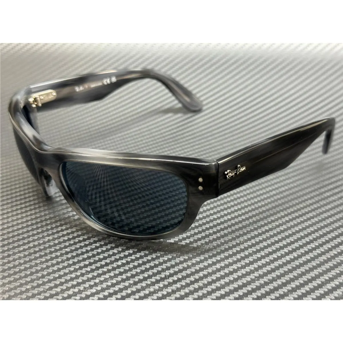 Ray Ban RB2289 1404R5 Striped Grey Blue Unisex 60 mm Sunglasses