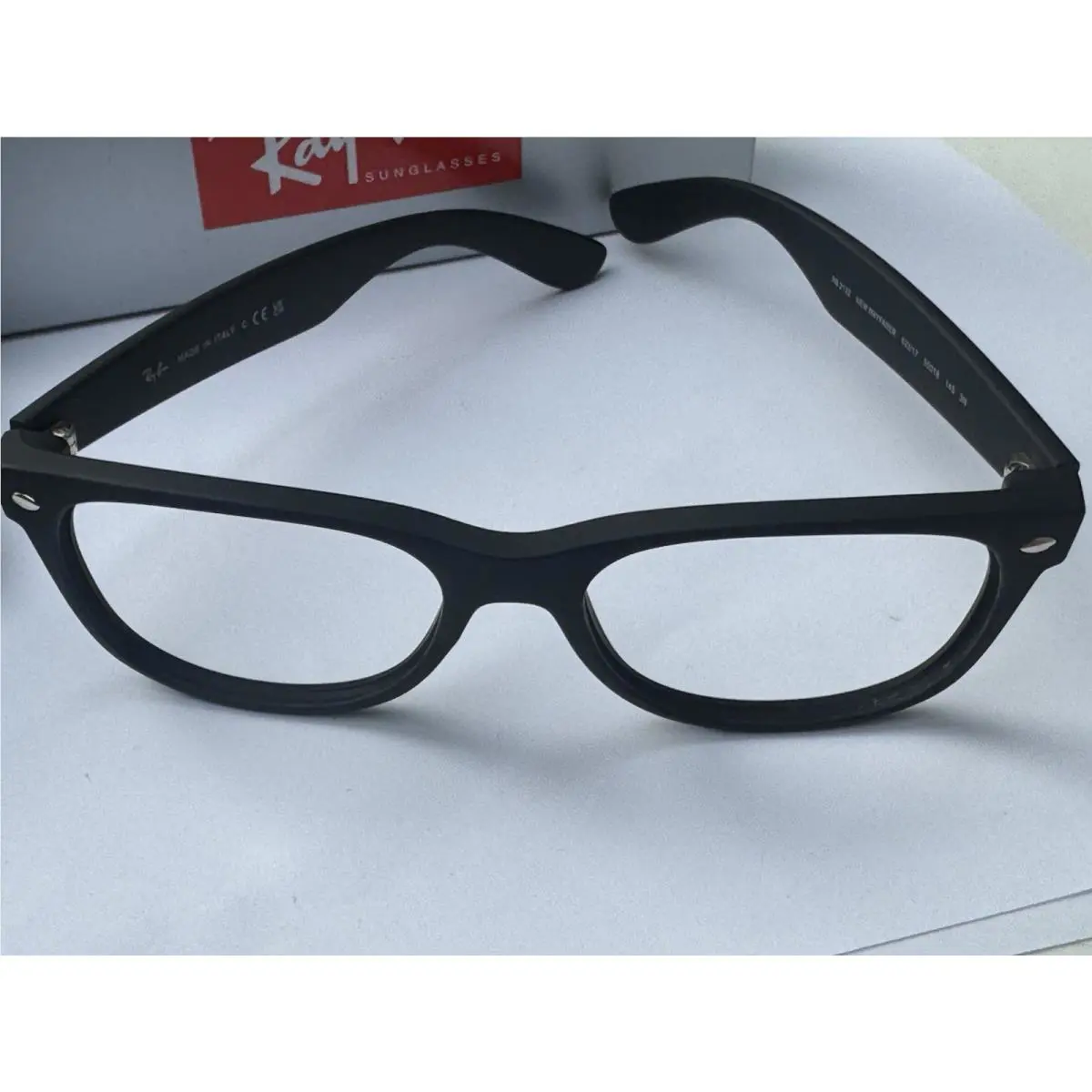 Ray-ban New Wayfarer RB2132 Wayfarer 622 Matte Black Frame NO Lenses 55mm