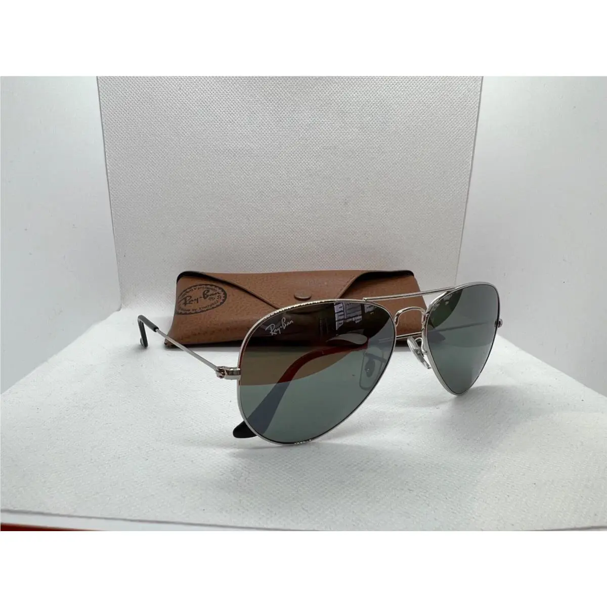 Ray-ban RB3025 Large Silver Aviator Mirrored Sunglasses