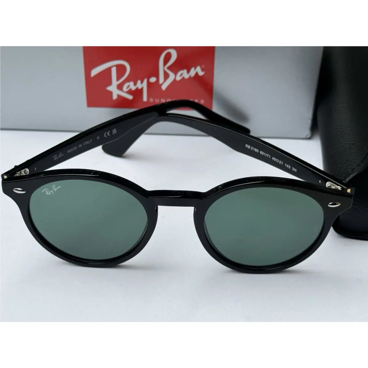 Ray-ban RB2180 601/71 Polished Black/dark G-15 Green Sunglasses 49mm