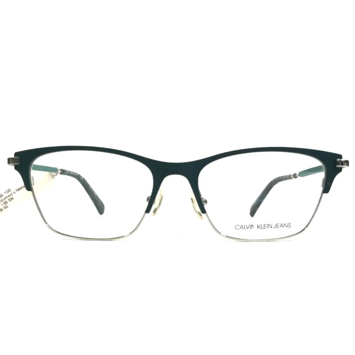 Jeans Eyeglasses Frame CKJ18105 305 Jade Cat Eye Full Rim 52-17-135 by Calvin Klein