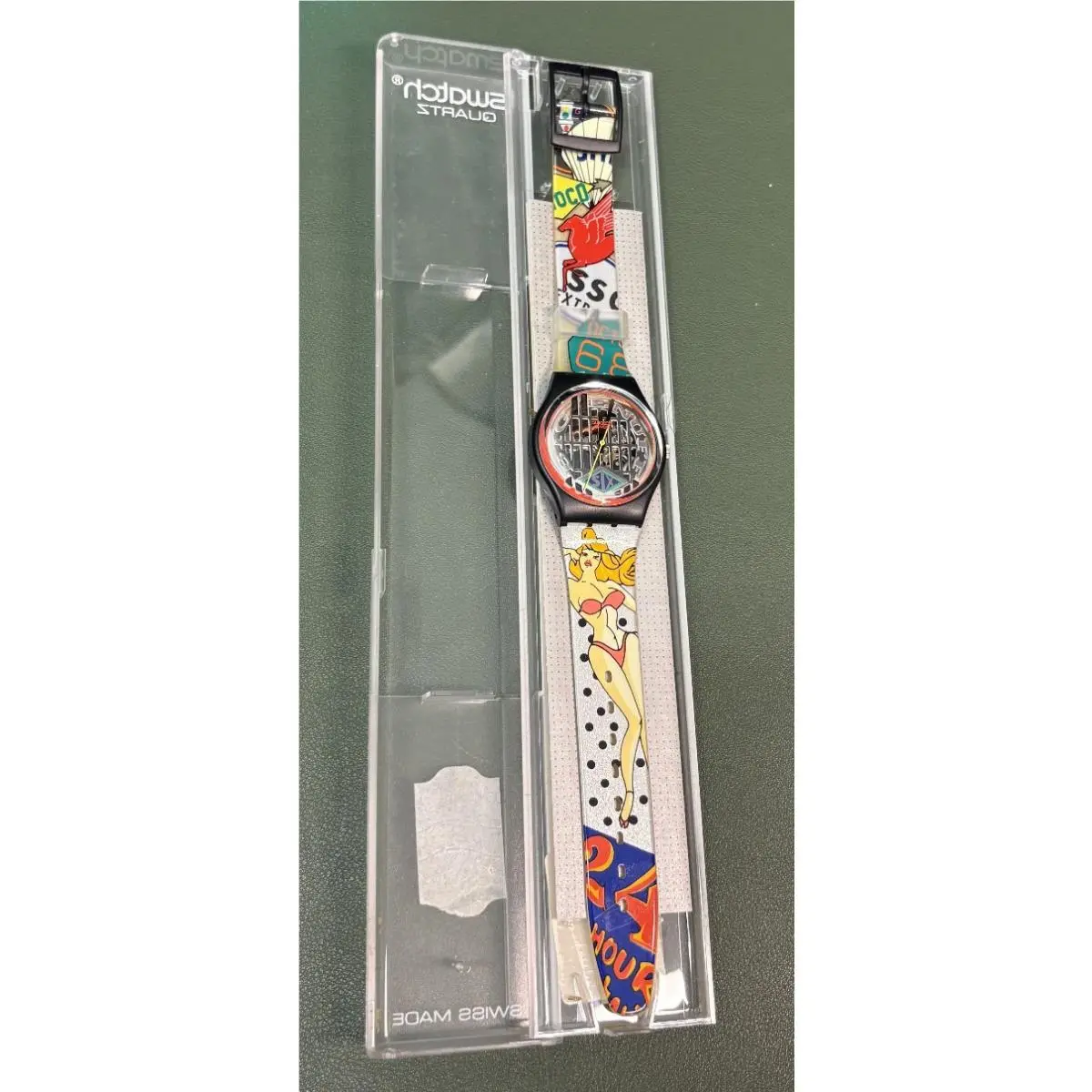 IN Box Vintage 1993  Quartx Watch Big Enuff Model GB151 by Swatch