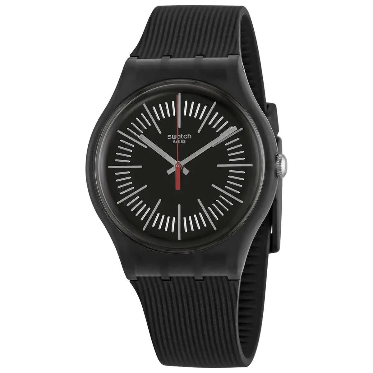 Swatch Intercyderal Quartz Black Dial Men`s Watch SUOB178