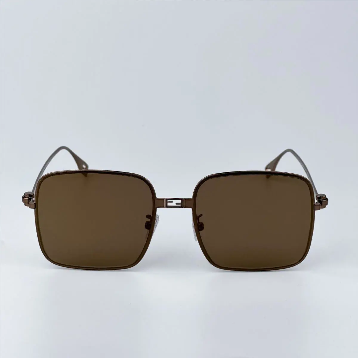 Fendi Men Sunglasses Pink Brown Mirror Square FE40123U Baguette 45G