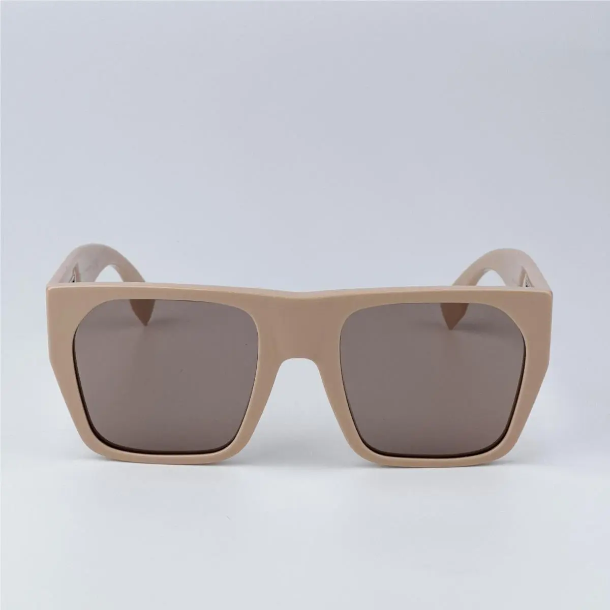 Fendi Men Sunglasses Khaki Brown Square FE40124I Baguette 57E