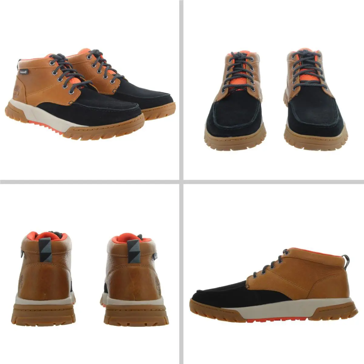Timberland Men`s Boulder Trail Chukka Black - Wheat Boots Multiple Size - Black, Wheat