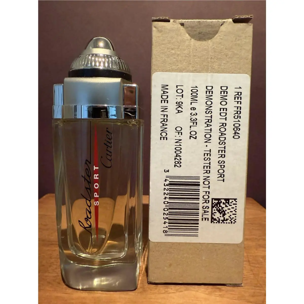 Roadster Sport by Cartier 3.3 OZ / 100 ml Eau De Toilette Spray Tster Rare