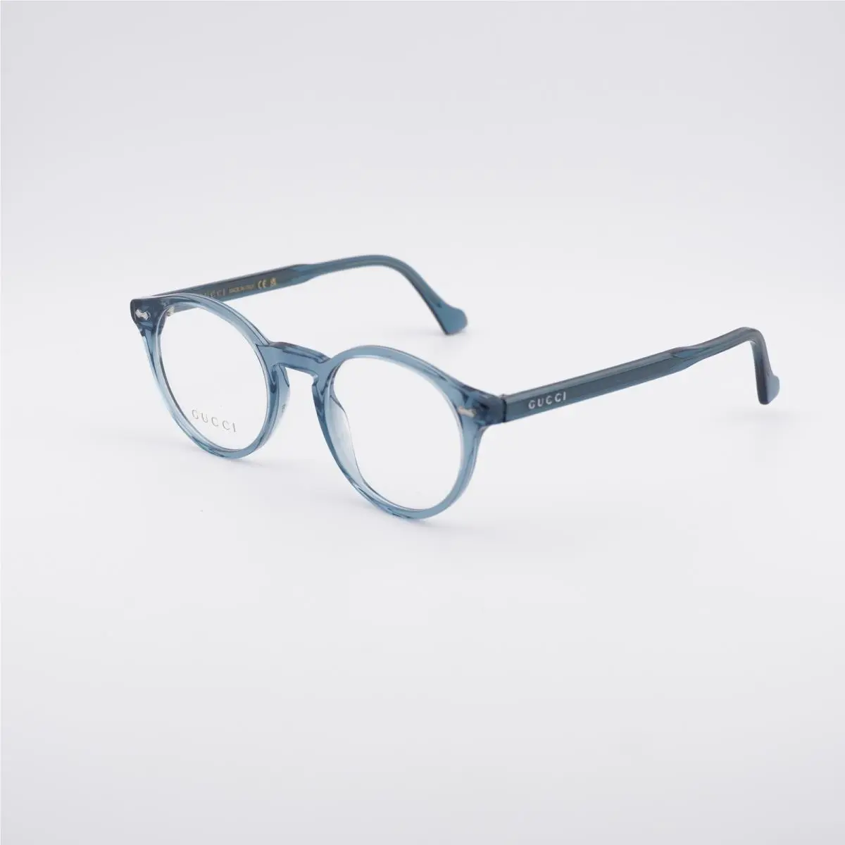 GG0738O 008 Transparent Blue 48mm Eyeglasses by Gucci