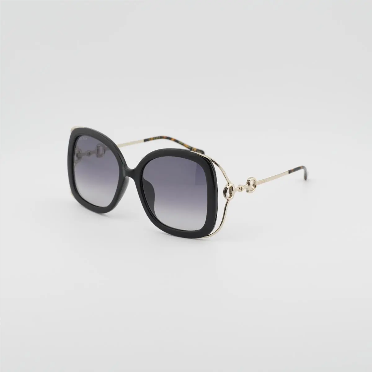 Gucci GG1021S 002 Black with Gold/grey Gradient 56-19-135 Sunglasses