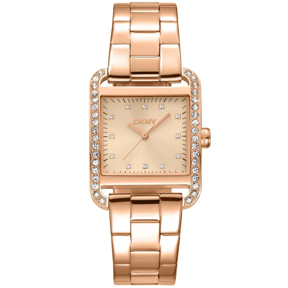 Dkny Women`s DK1L003M0035 Iconic City Glitz Rose-gold IP Stainless Steel Watch - Dial: Rose-Gold, Band: Rose-Gold