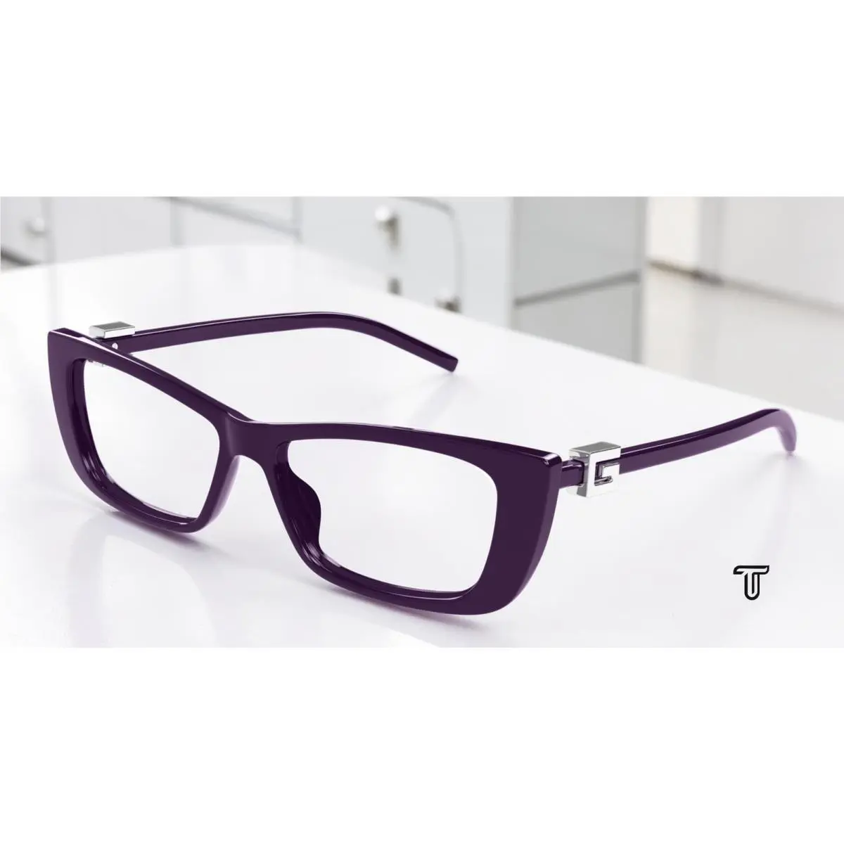 Gucci GG1682O 004 Cat Eye Violet Demo Lens 53 mm Women`s Eyeglasses