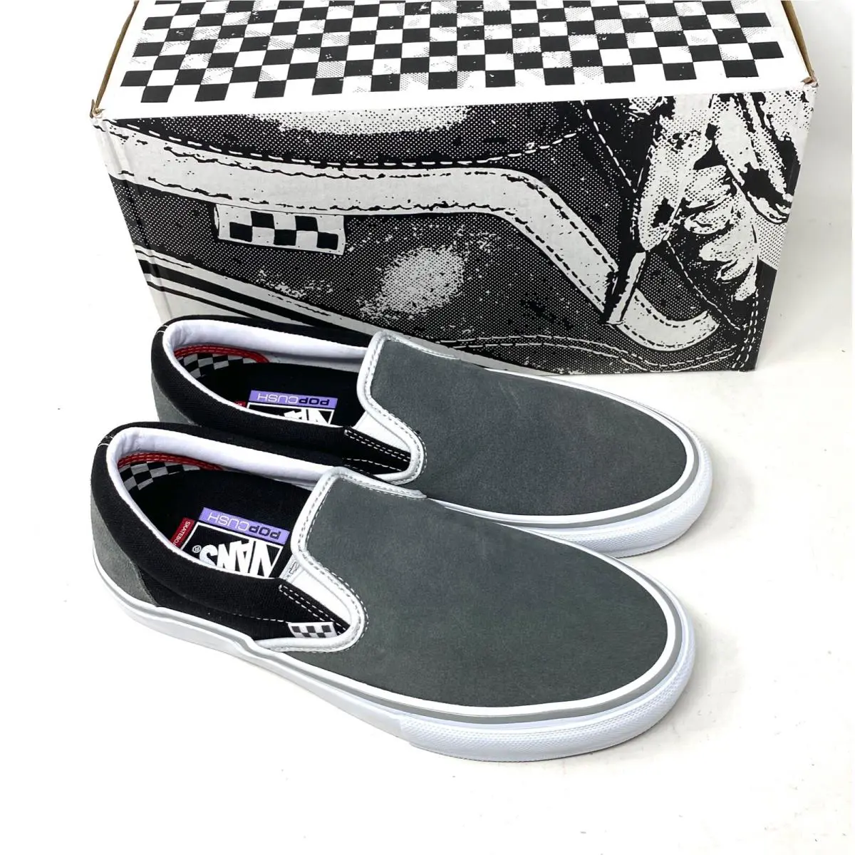 Vans shoes - VANS Skate Slip On - Skate Slip - VN0A5FCAN42 - Gray 6