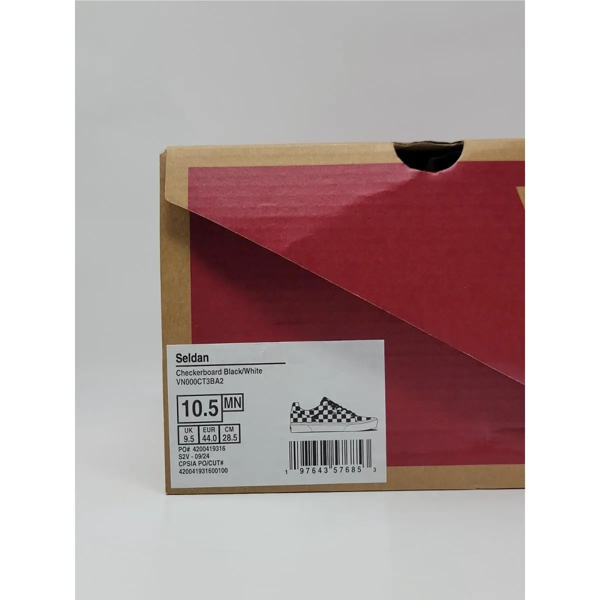 Vans shoes - Vans Seldan Checkerboard Skate Shoes Canvas Black White Men`s - VN000CT3BA2 - Black (UPC: 197643576853) 2