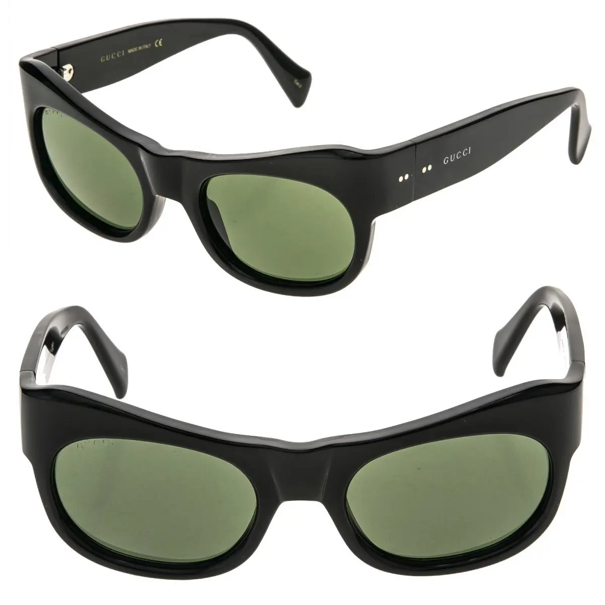 Gucci Gg0870s 0870 Black Green Designer Runway Unisex 001 Fashion Sunglasses