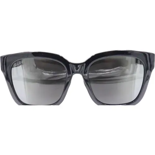 Gucci Women Shiny Black Square Gray Sunglasses GG1338SK-001 54