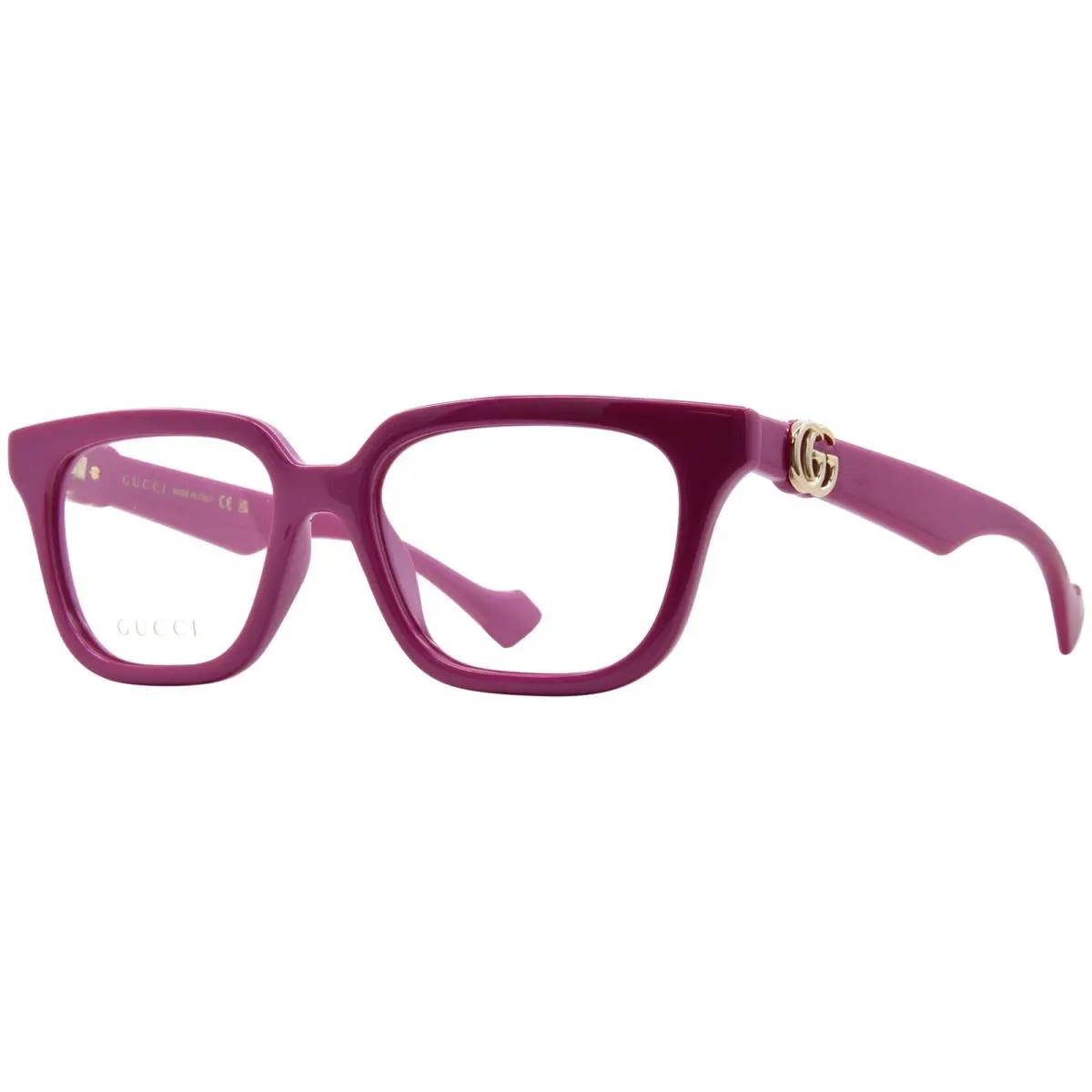 Gucci GG1536 012 Eyeglasses Men`s Fuscia Pink/gold Full Rim Cat Eye 53mm