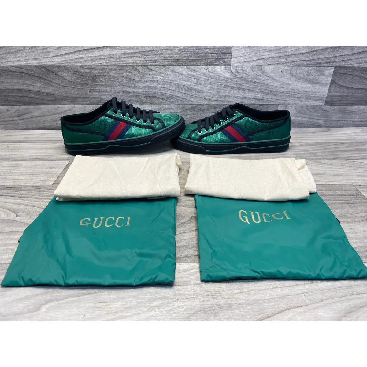 Gucci Tennis 1977 Off The Grid Low `green` Size 7.5/US:8.5 A1D018551