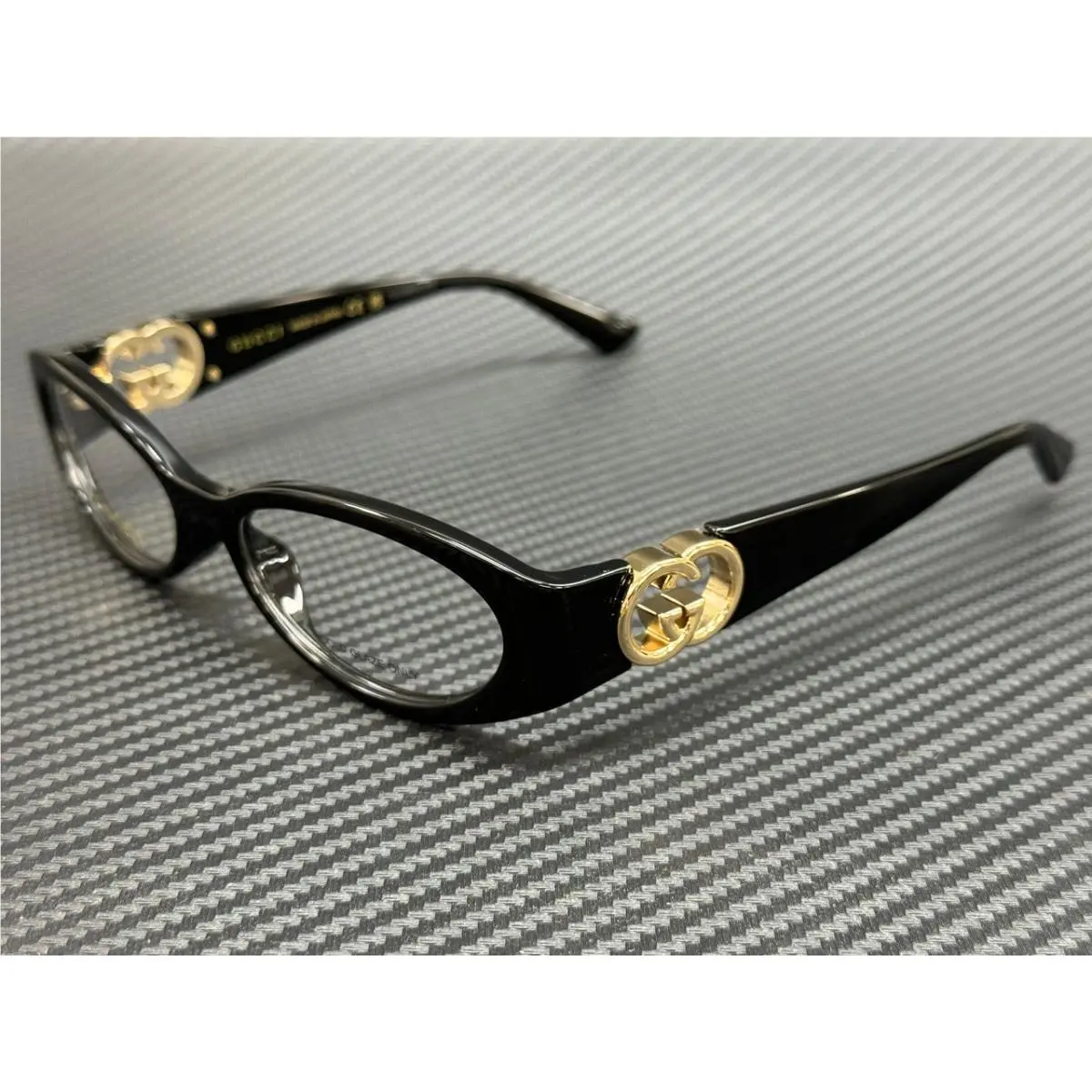 GG1693O 001 Black Gold Women`s 52 mm Small Eyeglasses by Gucci