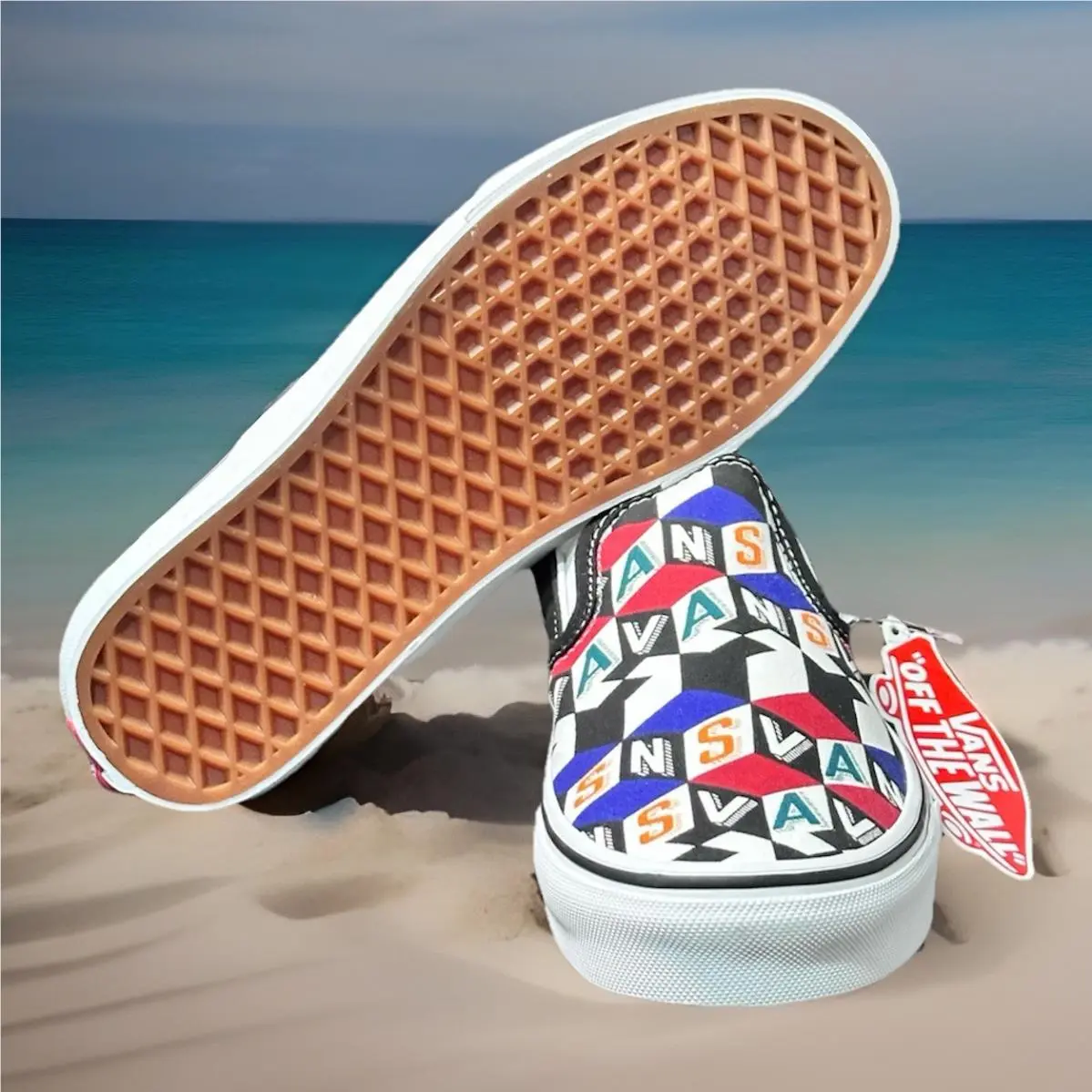 Checker Cube Unisex Slip On Classic Men’s 7 Women’s Size 8.5 by Vans