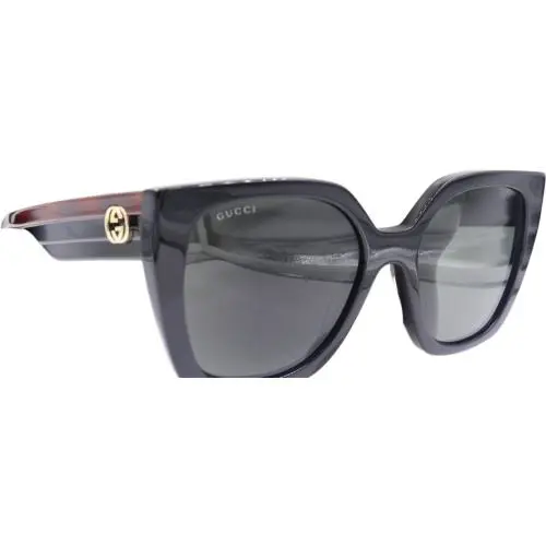 Gucci Black Havana Gray Oversized Women Sunglasses GG1300S-01 55