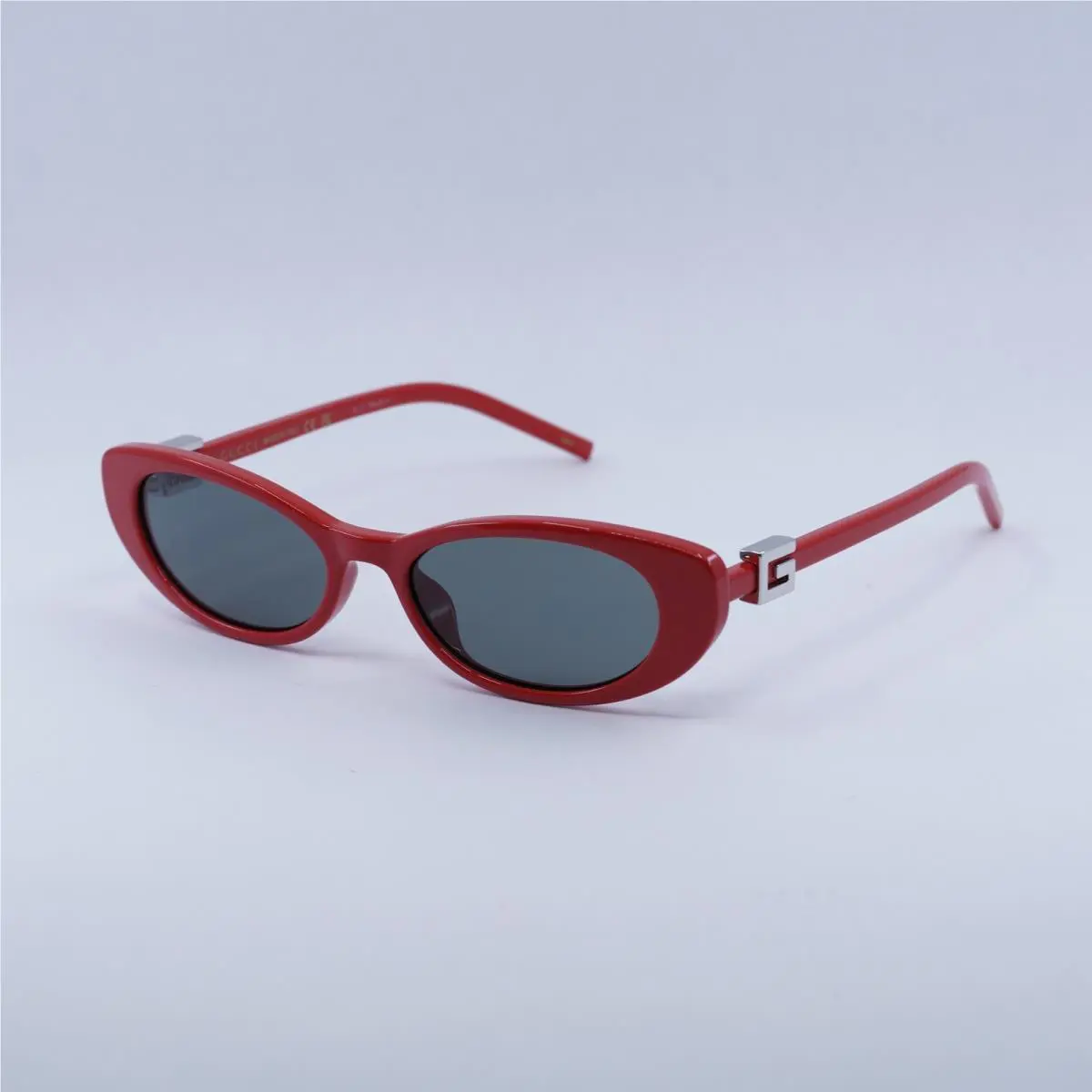 Gucci GG1680S 005 Shiny Red/smoke 52-17-140 Sunglasses