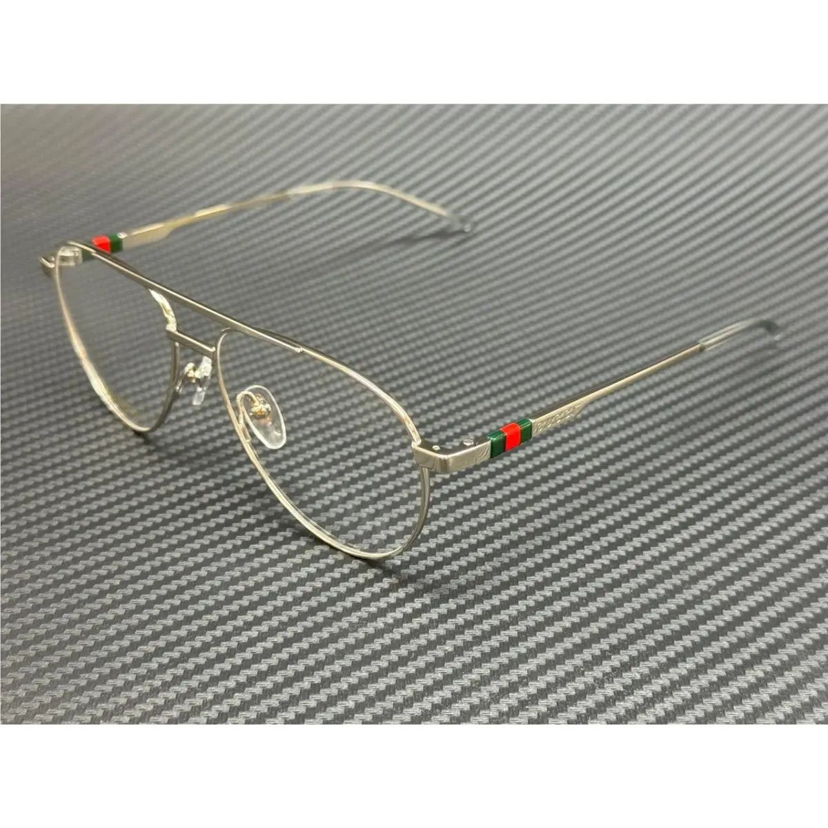 GG1679O 001 Silver Men`s Large 56 mm Eyeglasses by Gucci