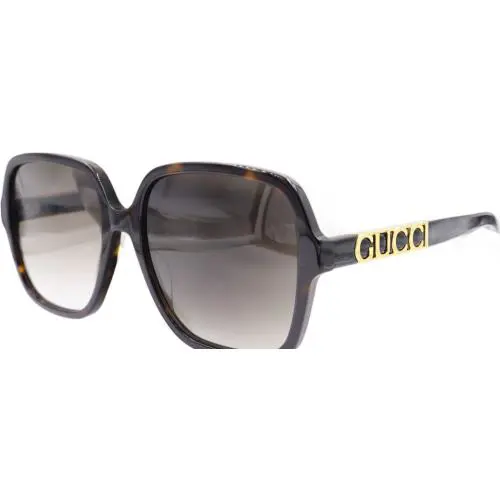 Gucci Brown Havana Square Oversized Brown Gradient Sunglasses GG1189S-003 58