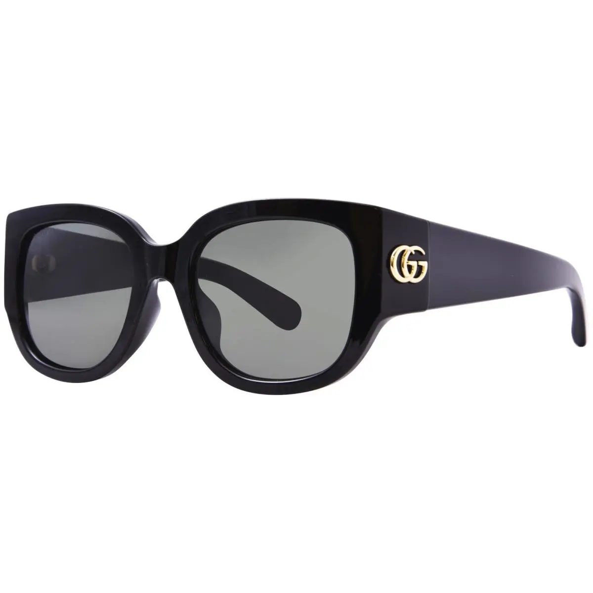Gucci GG1599SA 001 Sunglasses Women`s Black/grey Square Shape 52mm - Frame: Black, Lens: Gray
