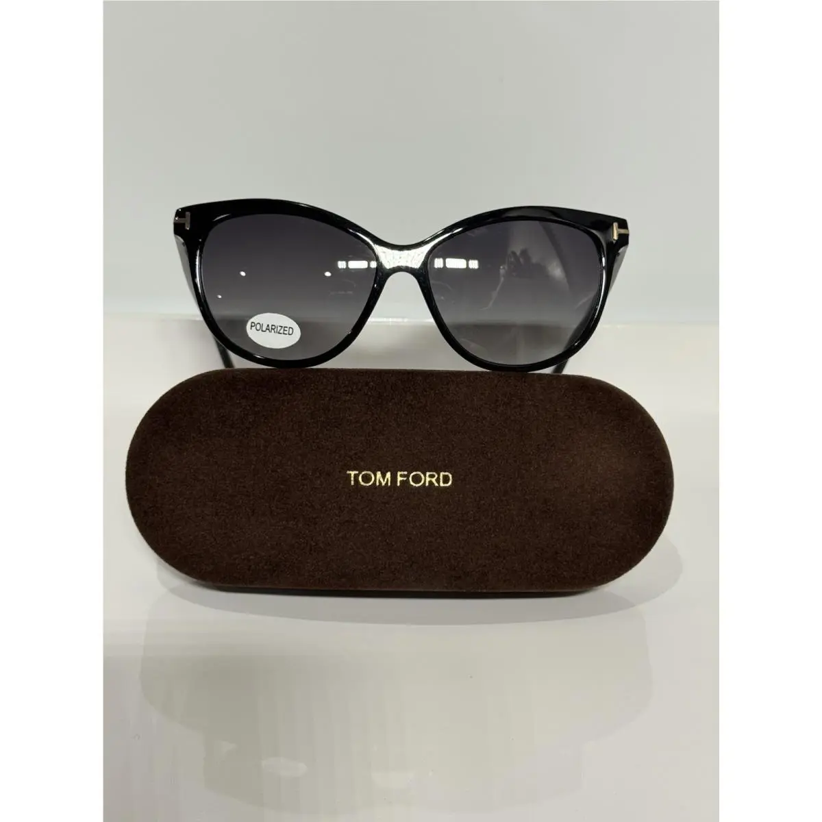 Tom Ford Round TF5511 Womanblack Acetate Custom Polarized Sunglasses
