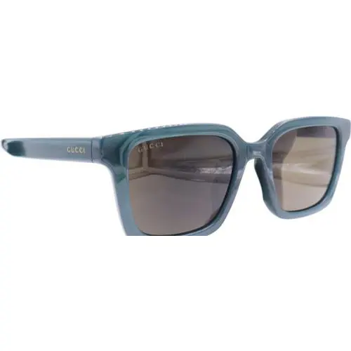 Gucci Square Blue Men Sunglasses Brown Lens GG1582SK 003