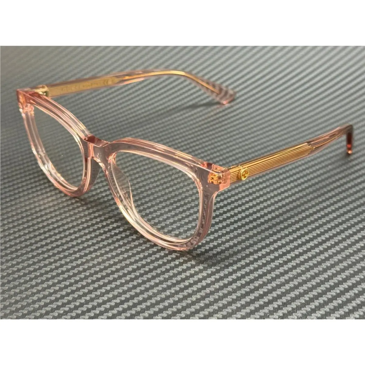 GG1687O 003 Pink Transparent Women`s 52 mm Eyeglasses by Gucci