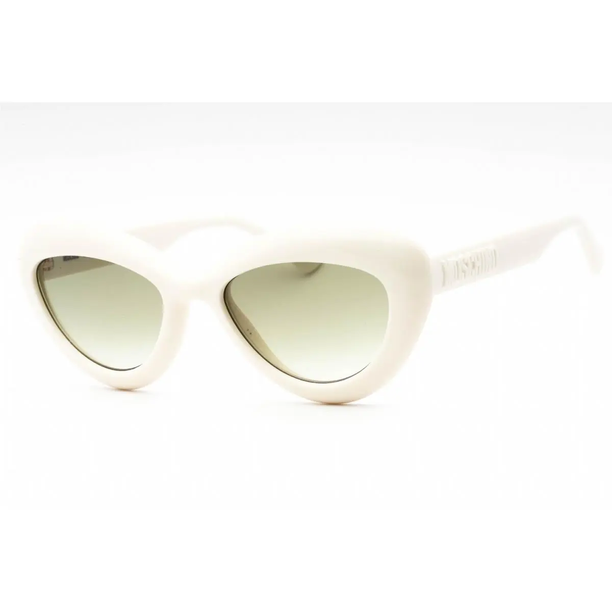 Moschino MOS163/S Szj 9K Sunglasses Ivory Frame Green Shaded Lenses 55mm