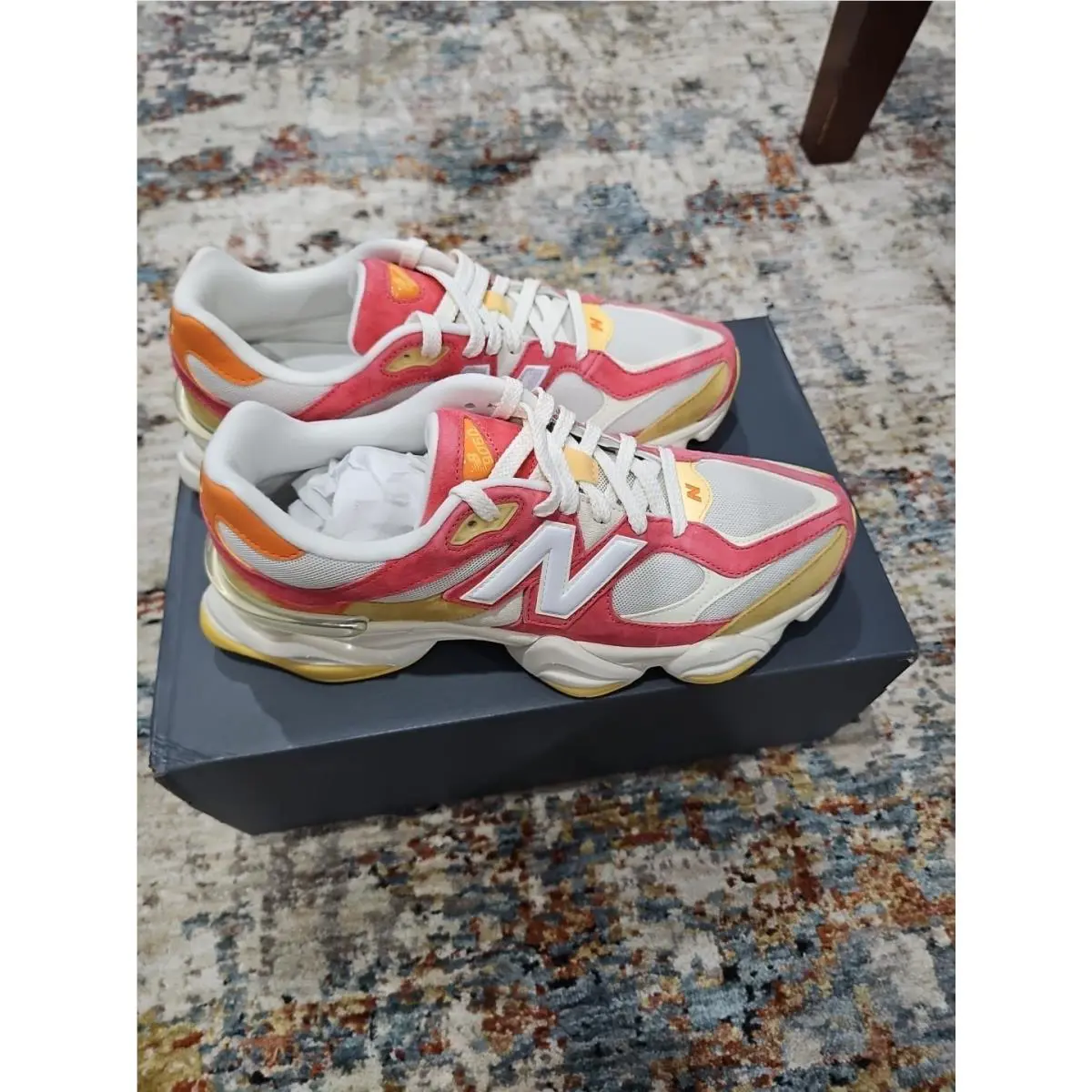 New Balance shoes - New Balance 9060 - U9060FLO - Clementine/True Red 3