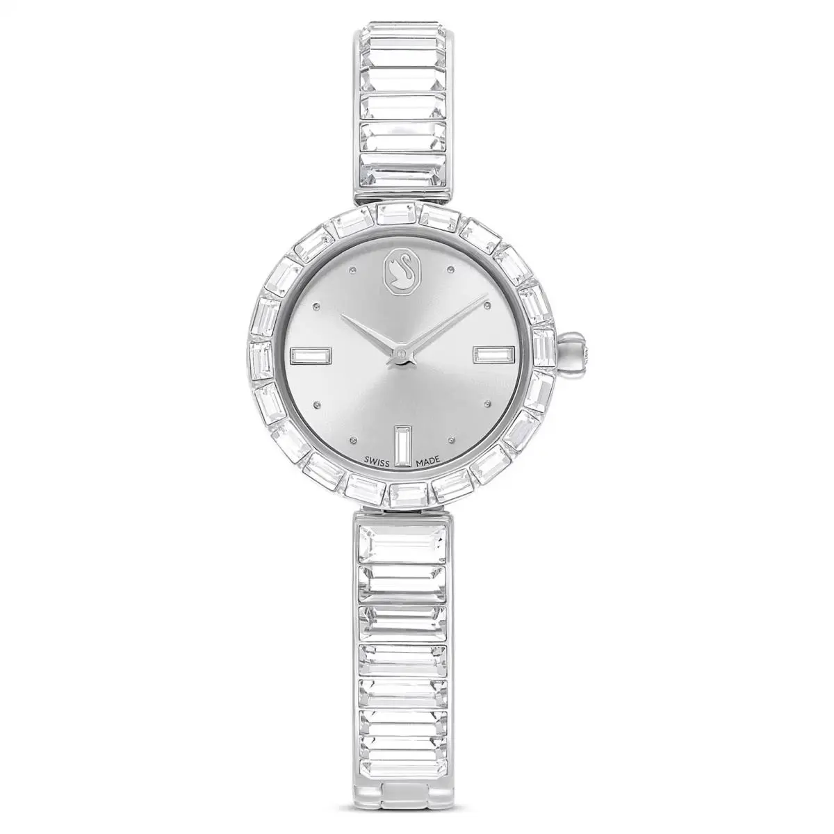 Swarovski Crystal Matrix Bangle Watch Crystal Bracelet Silver Tone 5677487