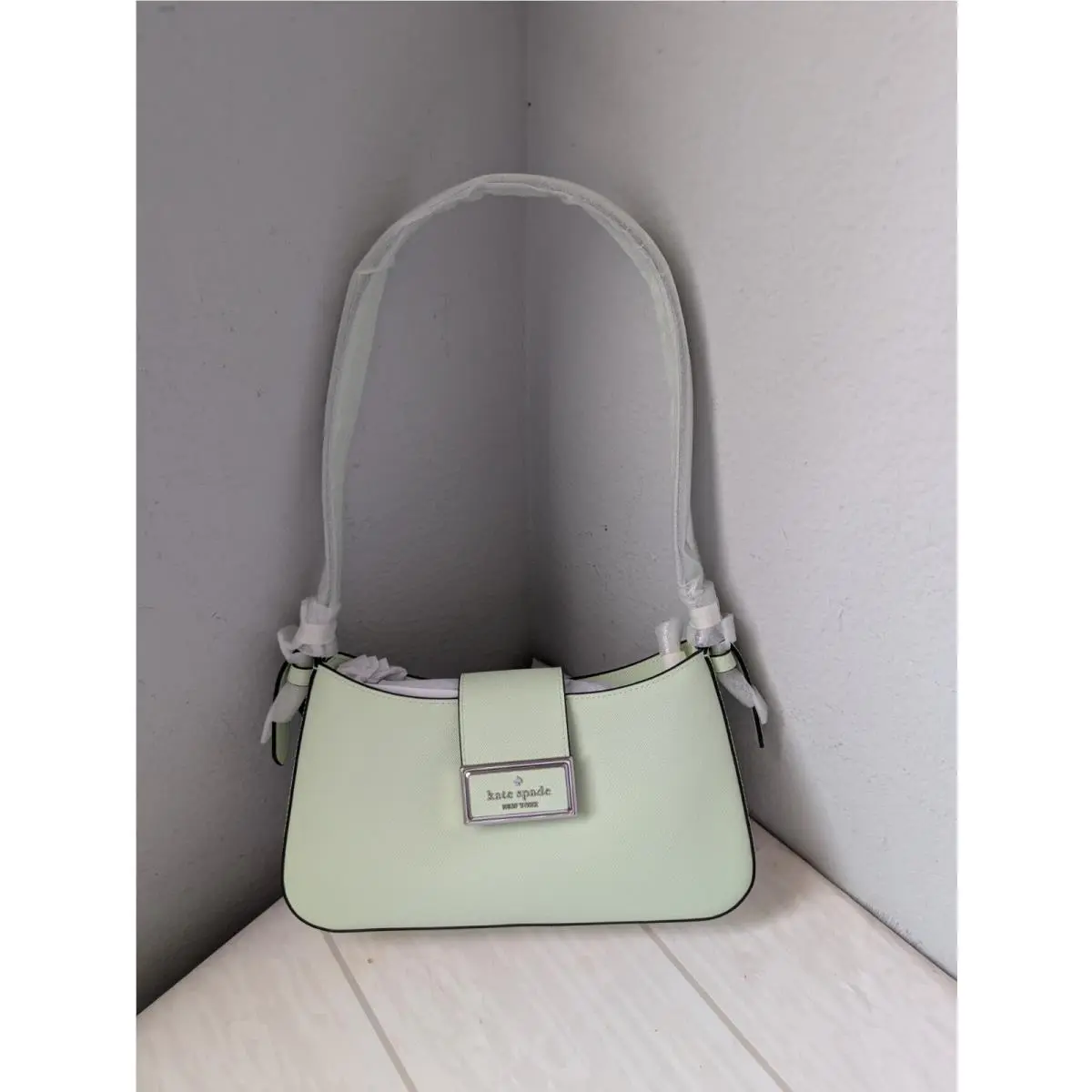 KG185 Reegan Small Saffiano Leather Shoulder Bag In Black by Kate Spade