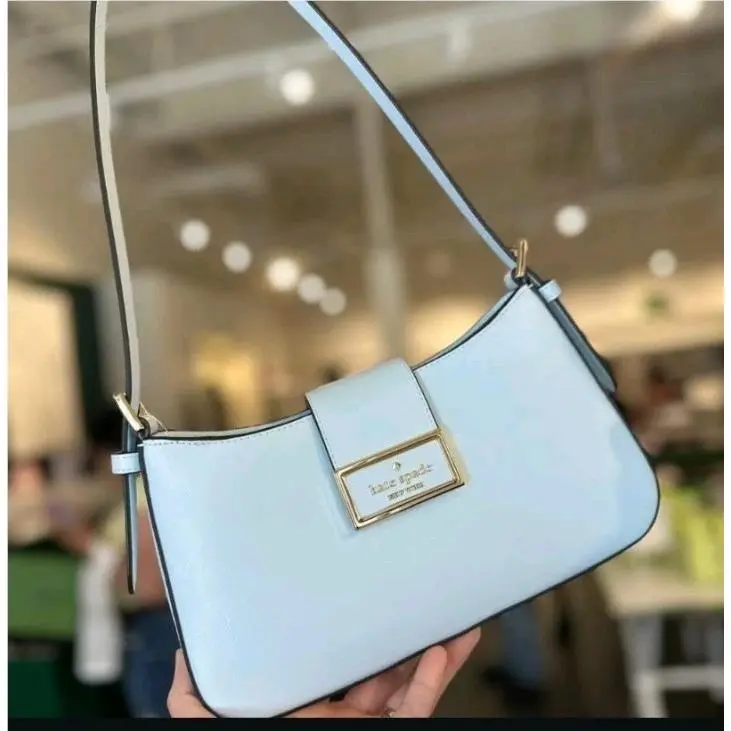 Kate Spade KG185 Reegan Small Saffiano Leather Shoulder Bag In Blue Glow