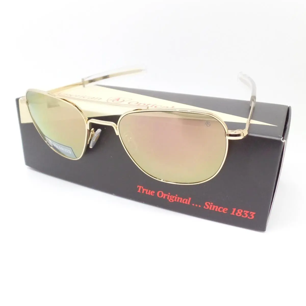 American Optical Original Pilot AO American Optical Pilot Gold Sun Flash Gold Lens Option Sunglasses