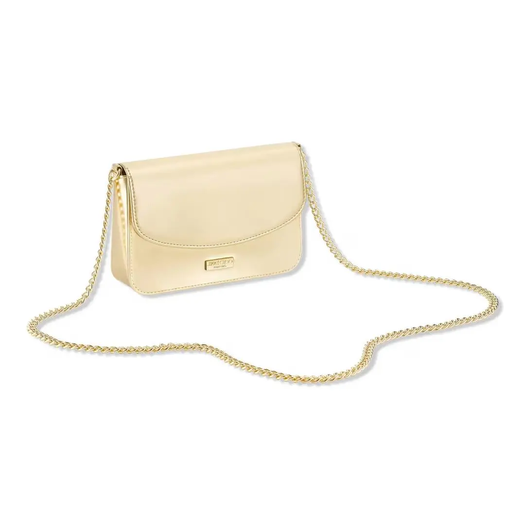 Jimmy Choo Parfums Metallic Gold Shoulder Bag Chain Strap
