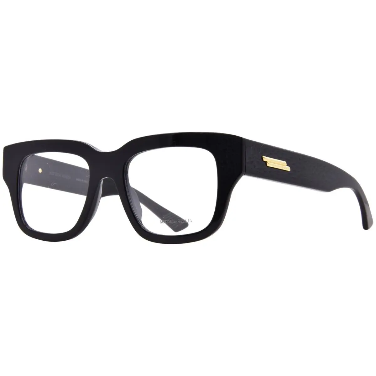 Bottega Veneta BV1361O 005 Eyeglasses Men`s Black Full Rim Rectangle Shape 50mm