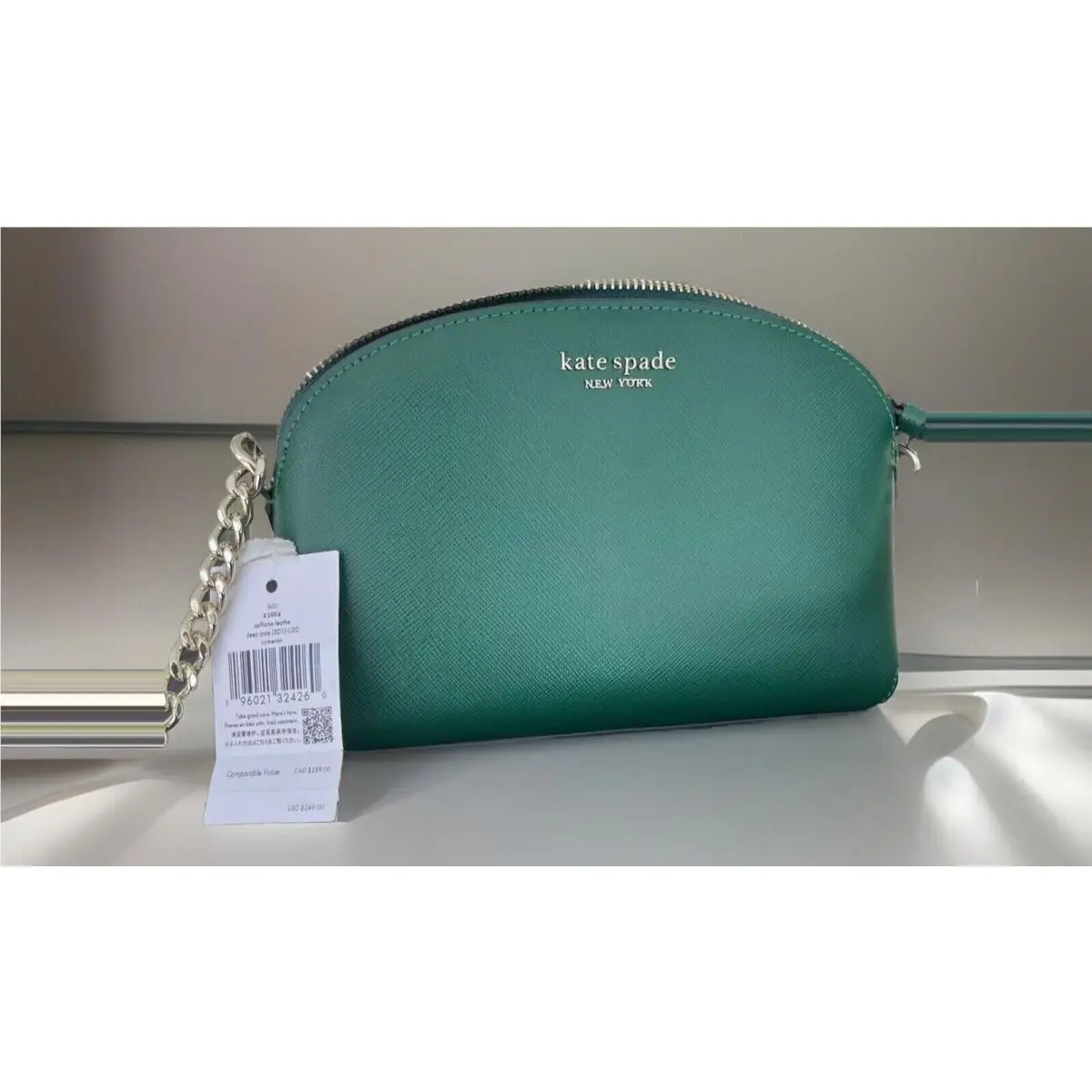 Kate Spade Crossbody Bag Green Cameron Street Hill Deep Jade Saffiano Leather