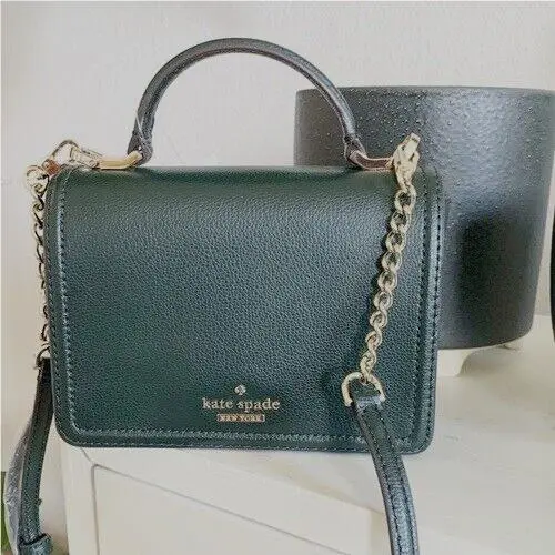 Kate Spade Maisie Patterson Drive Spruce Green Small Crossbody Flap Bag