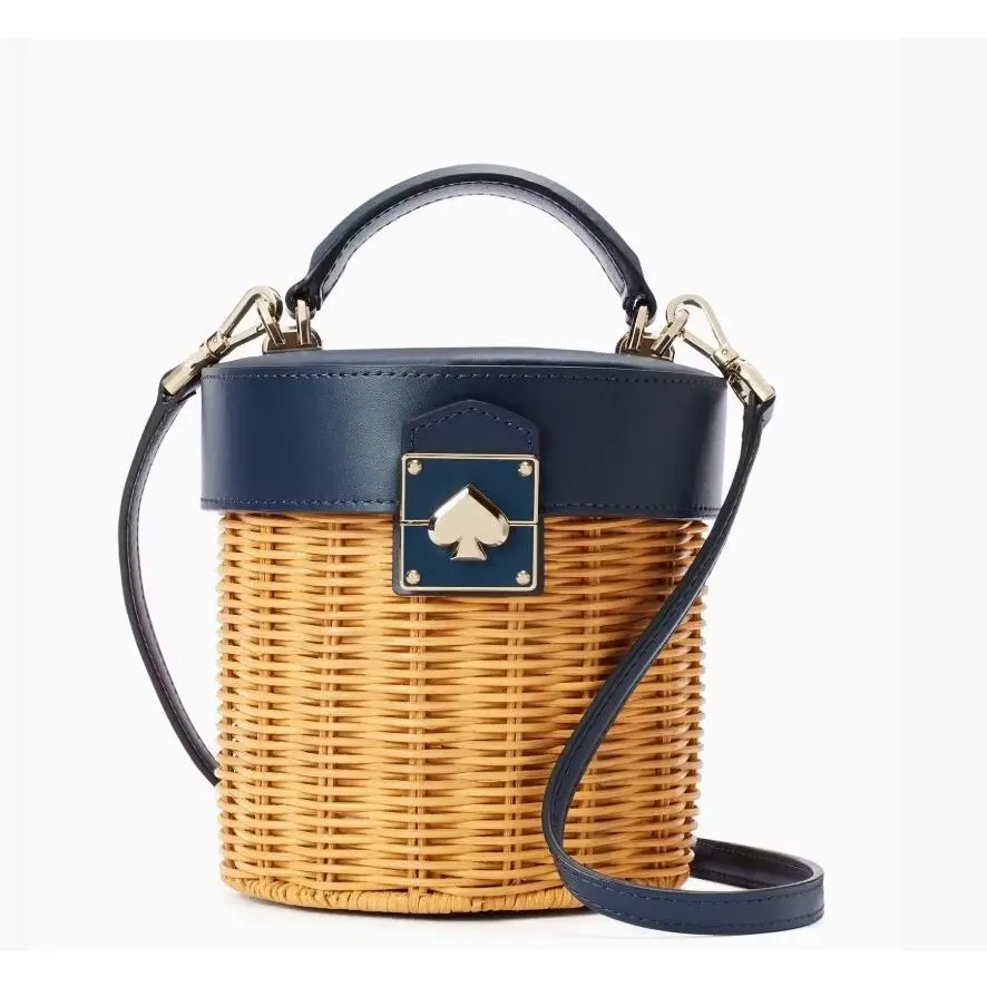 Kate Spade Rumi Wicker Nightcap Medium Trunk Handbag Wkru 6861
