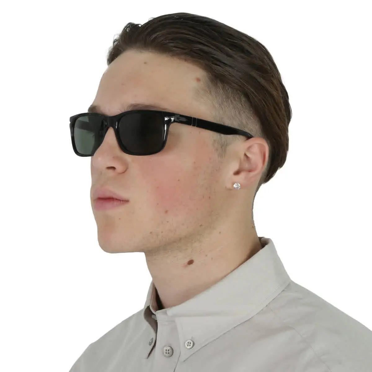 Persol Green Rectangular Men`s Sunglasses PO3048S 95/31 58 PO3048S 95/31 58