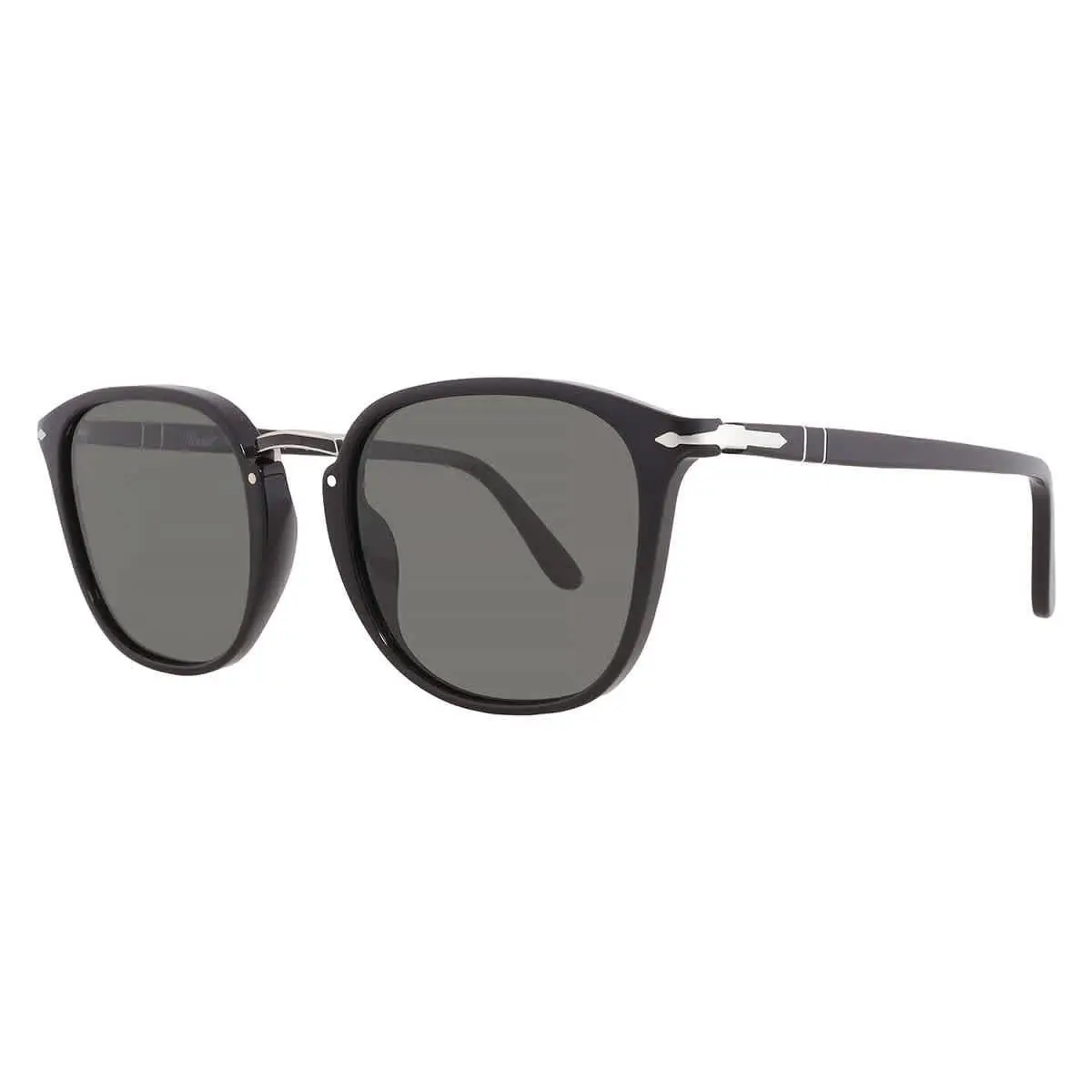 Persol Polarized Green Square Men`s Sunglasses PO3186S 95/58 53 PO3186S 95/58 53