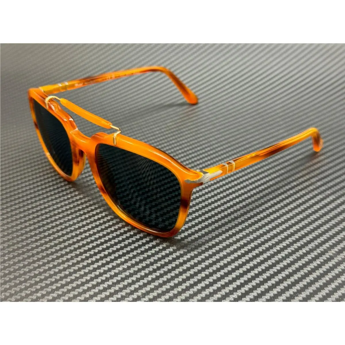 Persol PO0203S 960 R5 Striped Brown Blue Unisex 57 mm Sunglasses