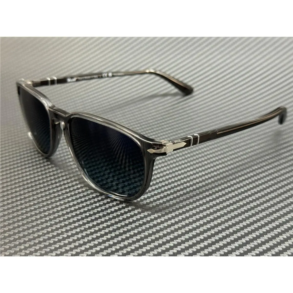 PO3019S 1196S3 Transparent Grey Blue Polarized 52 mm Sunglasses by Persol